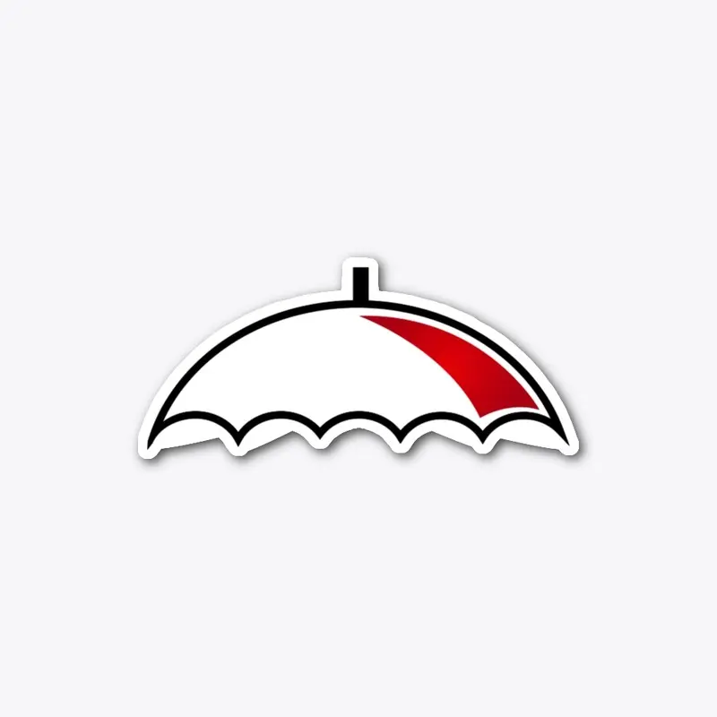 Red Umbrella Die Cut Sticker