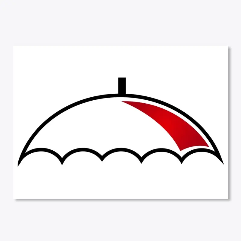 Red Umbrella Sticker